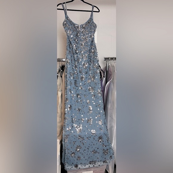 Mac Duggal 5477 Floral Embellished Scoop Neck Evening Gown - Picture 2 of 12